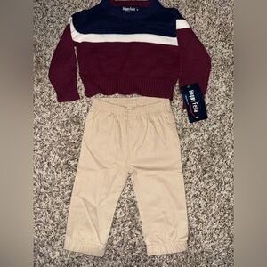 Happy Fella Kids Tan Casual Pants and sweater
